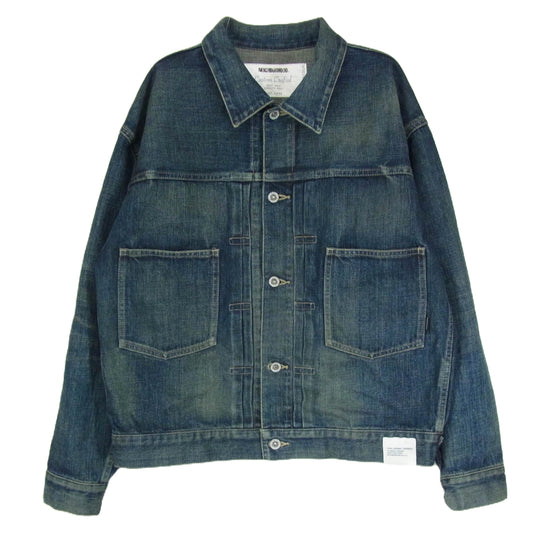 NEIGHBORHOOD ネイバーフッド 25SS 251XBNH-JKM02 WASHED DENIM TYPE-2 JACKET ウォッシュド デニム ジャケット インディゴブルー系 M【中古】