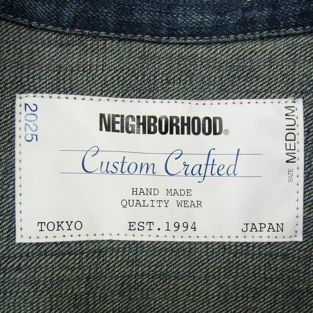 NEIGHBORHOOD ネイバーフッド 25SS 251XBNH-JKM02 WASHED DENIM TYPE-2 JACKET ウォッシュド デニム ジャケット インディゴブルー系 M【中古】