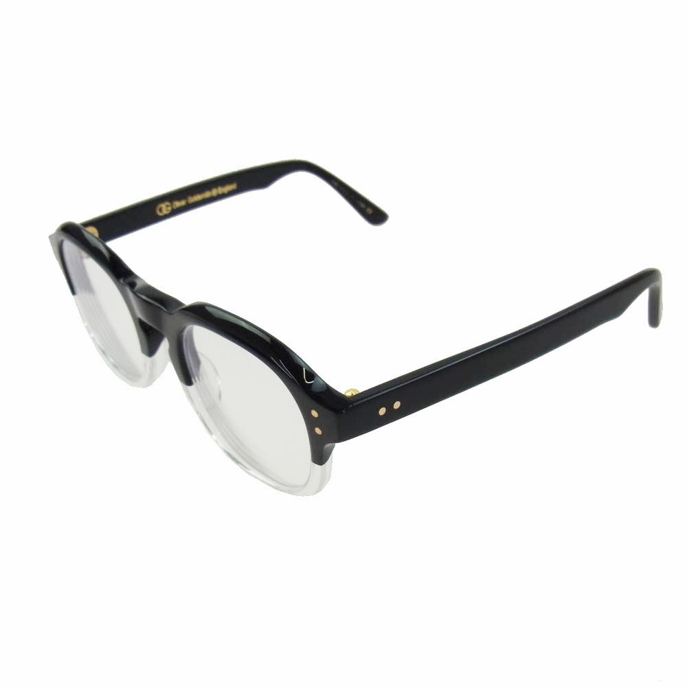 オリバーゴールドスミス 47023-145 ELSTREE エルストリー Black Float MADE IN JAPAN 度付き 眼鏡 メガネ ブラック系 クリア系 47□23-145【中古】
