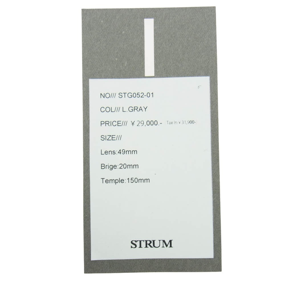 STRUM ストラム STG052-01 Mr.CASANOVA ミスターカサノバ アイウェア RECKONER レコナー ボストン 眼鏡 メガネ サングラス フレーム：ブラック系【極上美品】【中古】