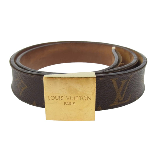 LOUIS VUITTON ルイ・ヴィトン サンチュール キャレ ベルト モノグラム ブラウン系【中古】