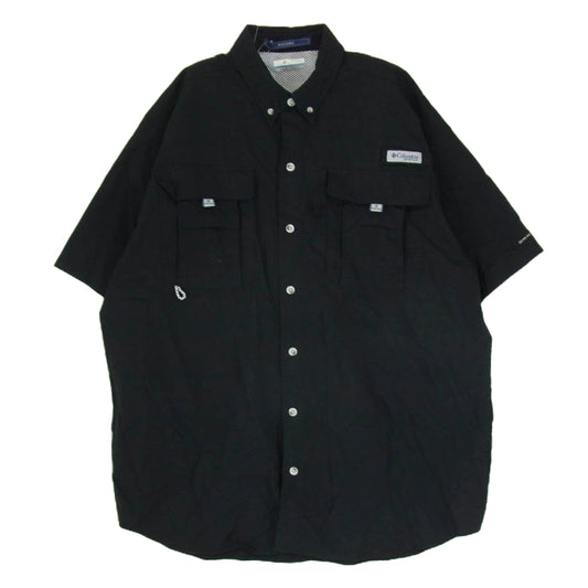Columbia コロンビア FM7047 Bahama SS Shirt バハマ II ショート スリーブ シャツ ブラック系 L【中古】