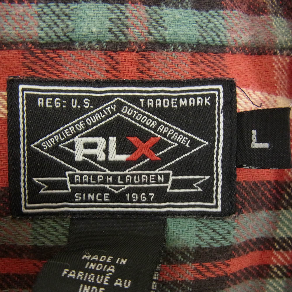 POLO RALPH LAUREN ポロ・ラルフローレン HS-RS-SA6415 長袖 チェック シャツ レッド系 L【中古】