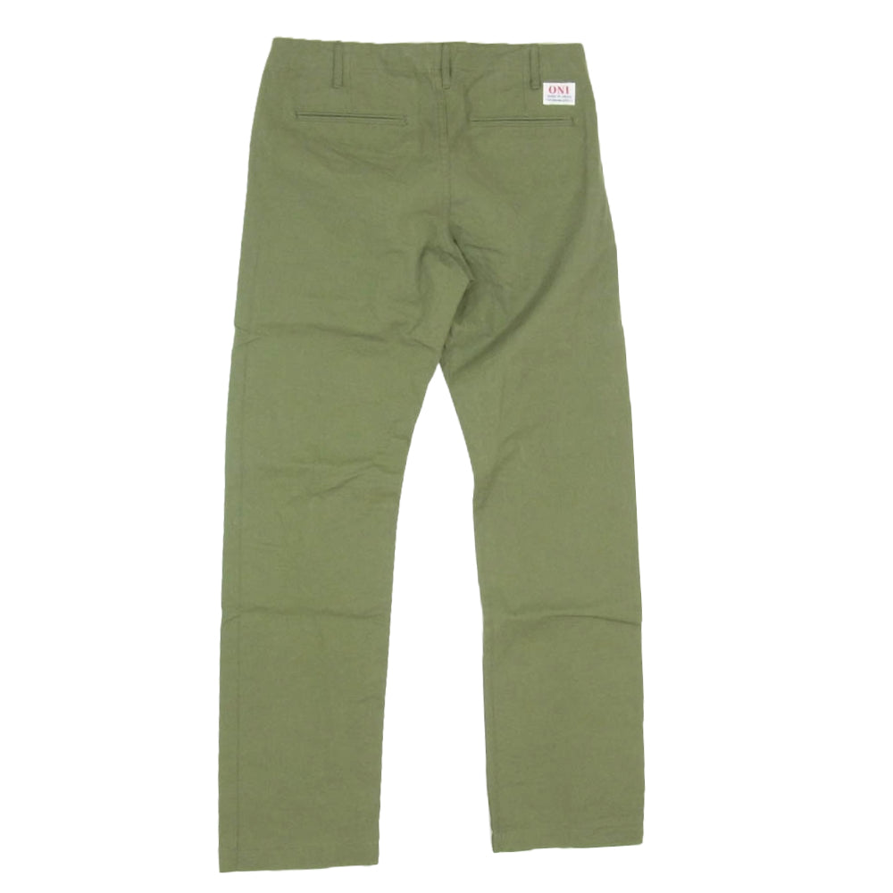 ONI DENIM 鬼デニム ONI-737SVC-LOL 9.5oz セルビッジ チノ トラウザー パンツ カーキ系 32【中古】