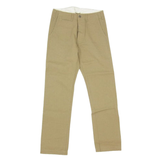 ONI DENIM 鬼デニム ONI-737SVC-KHB 9.5oz セルビッジ チノ トラウザー パンツ ベージュ ブラウン系 30【中古】