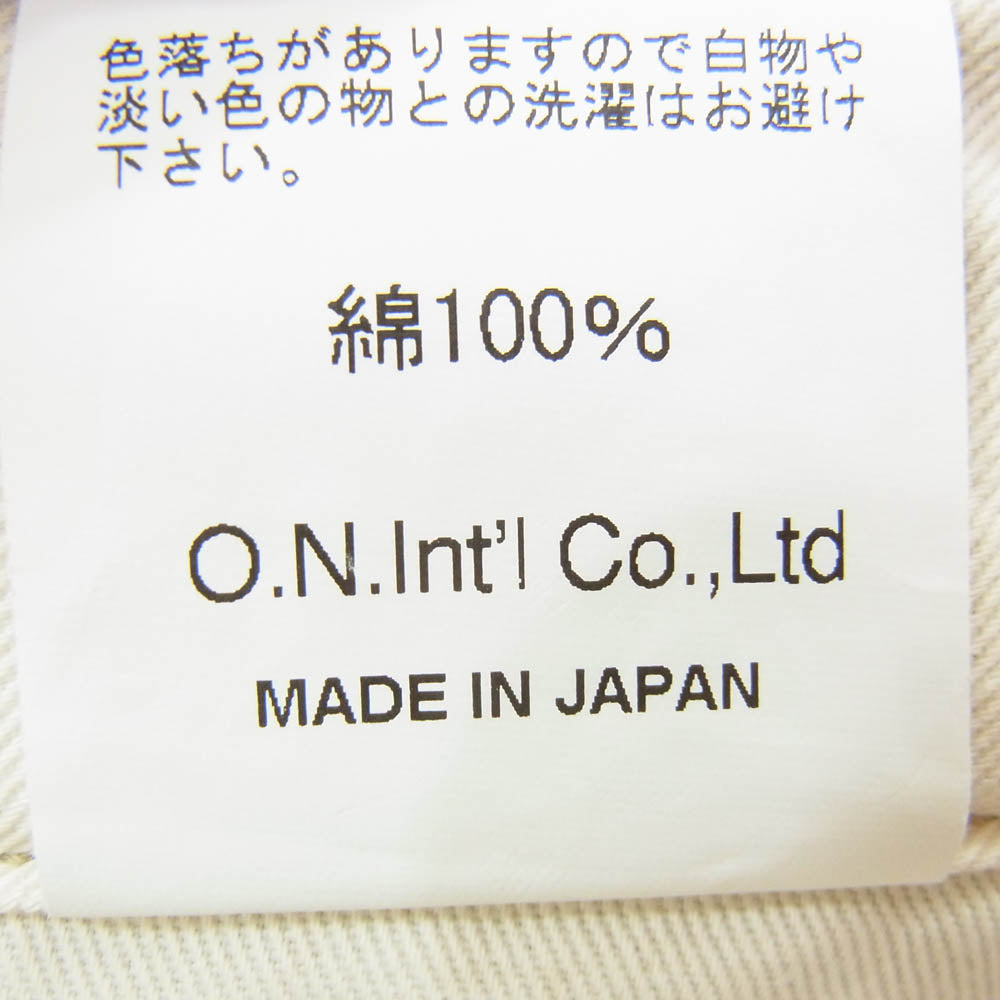 ONI DENIM 鬼デニム ONI-737SVC-KHB 9.5oz セルビッジ チノ トラウザー パンツ ベージュ ブラウン系 30【中古】