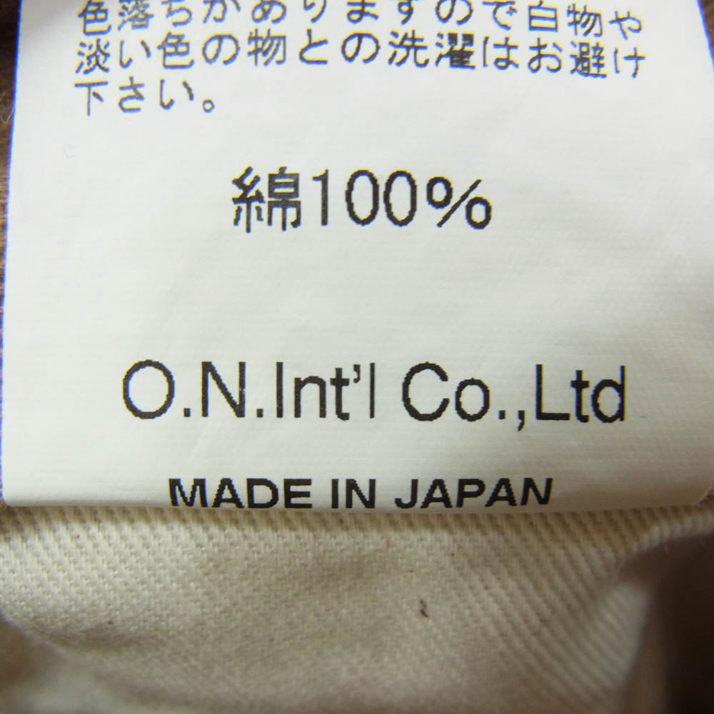 ONI DENIM 鬼デニム ONI-022-SCKB 9.5oz セルビッジ チノ リラックス ストレート パンツ ブラウン系 36【中古】