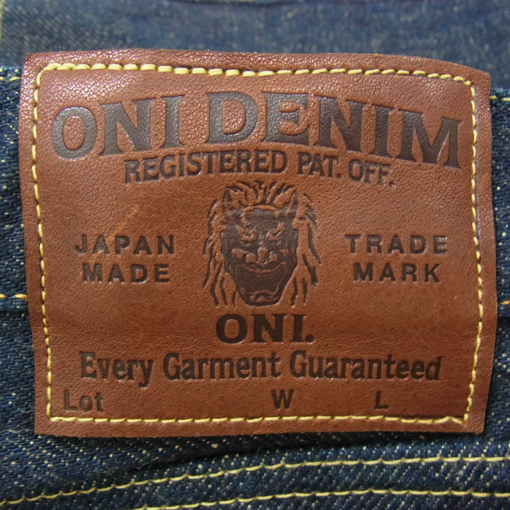 ONI DENIM 鬼デニム ONI288ZR 20oz Secret Denime Wetf Beige Regular Straight 20オンス シークレット デニム インディゴブルー系 30【美品】【中古】