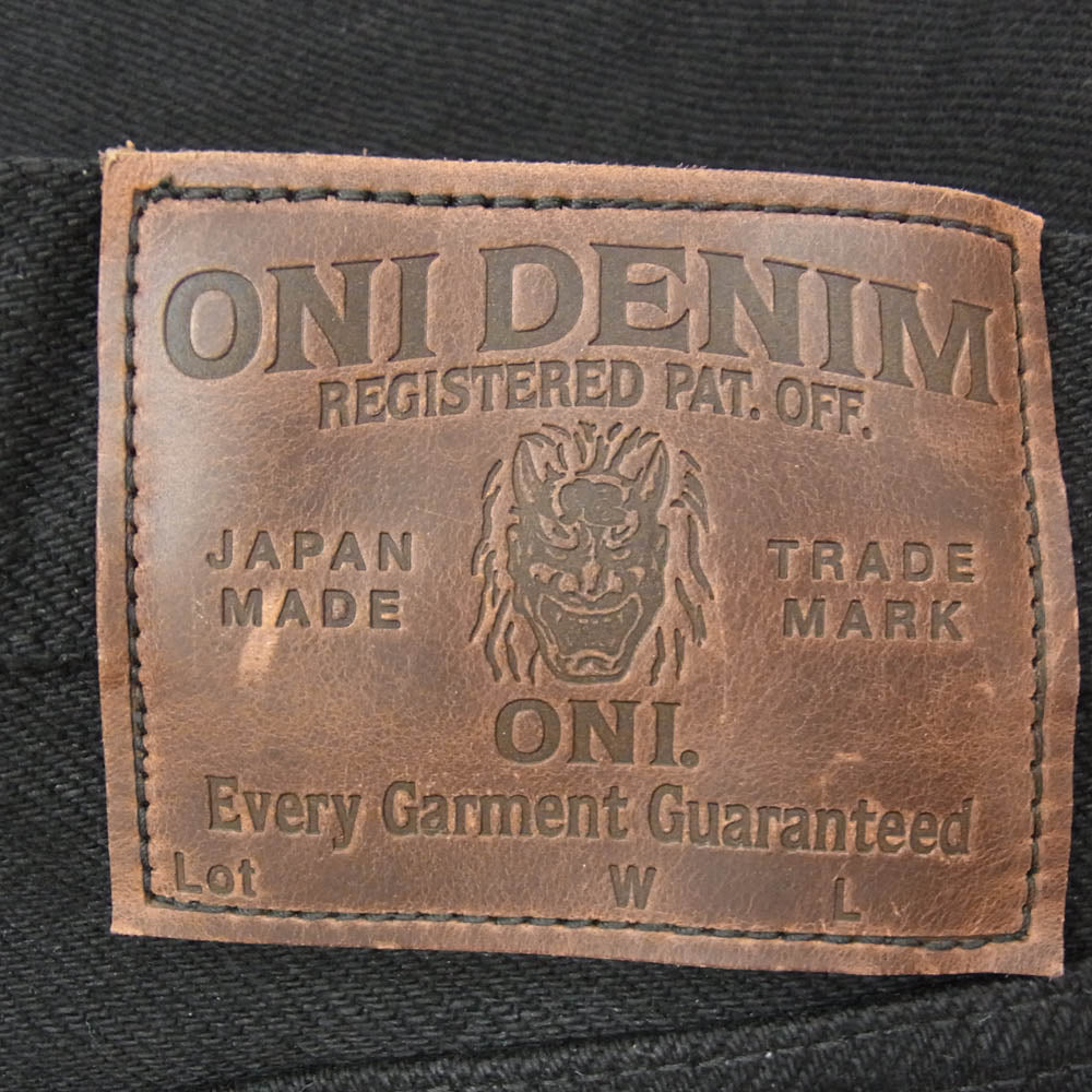 ONI DENIM 鬼デニム ONI288ZR-BKBK 20oz シークレット ブラック デニム パンツ ブラック系 32【中古】