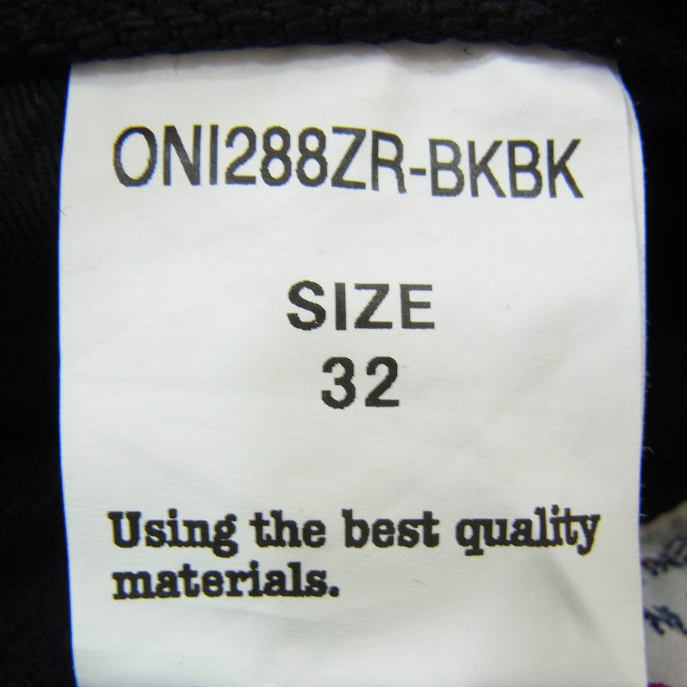 ONI DENIM 鬼デニム ONI288ZR-BKBK 20oz シークレット ブラック デニム パンツ ブラック系 32【中古】