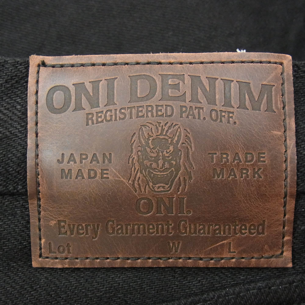 ONI DENIM 鬼デニム ONI288ZR-BKBK 20oz シークレット ブラック デニム パンツ ブラック系 36【中古】