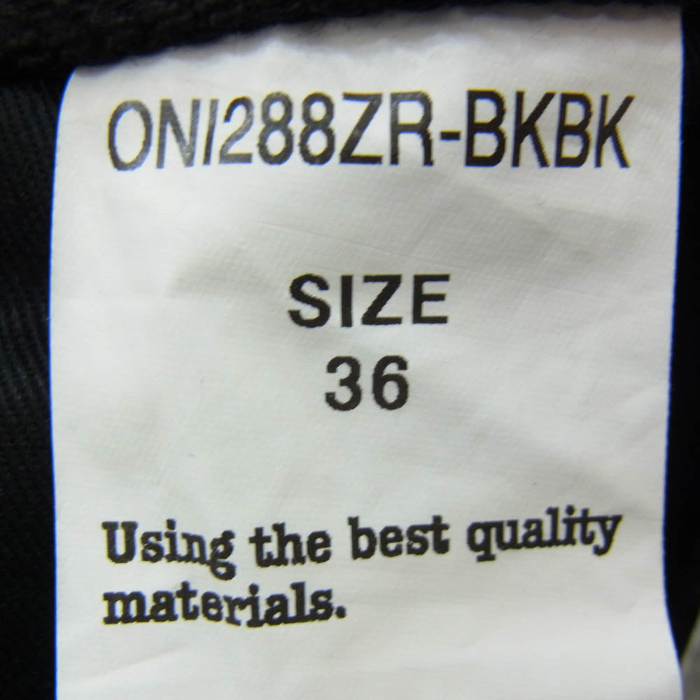 ONI DENIM 鬼デニム ONI288ZR-BKBK 20oz シークレット ブラック デニム パンツ ブラック系 36【中古】