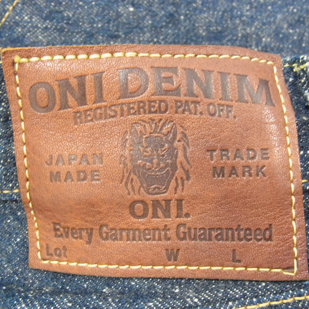 ONI DENIM 鬼デニム ONI-246-CCD 15oz クラッシュド コンクリート デニム パンツ インディゴブルー系 32【美品】【中古】