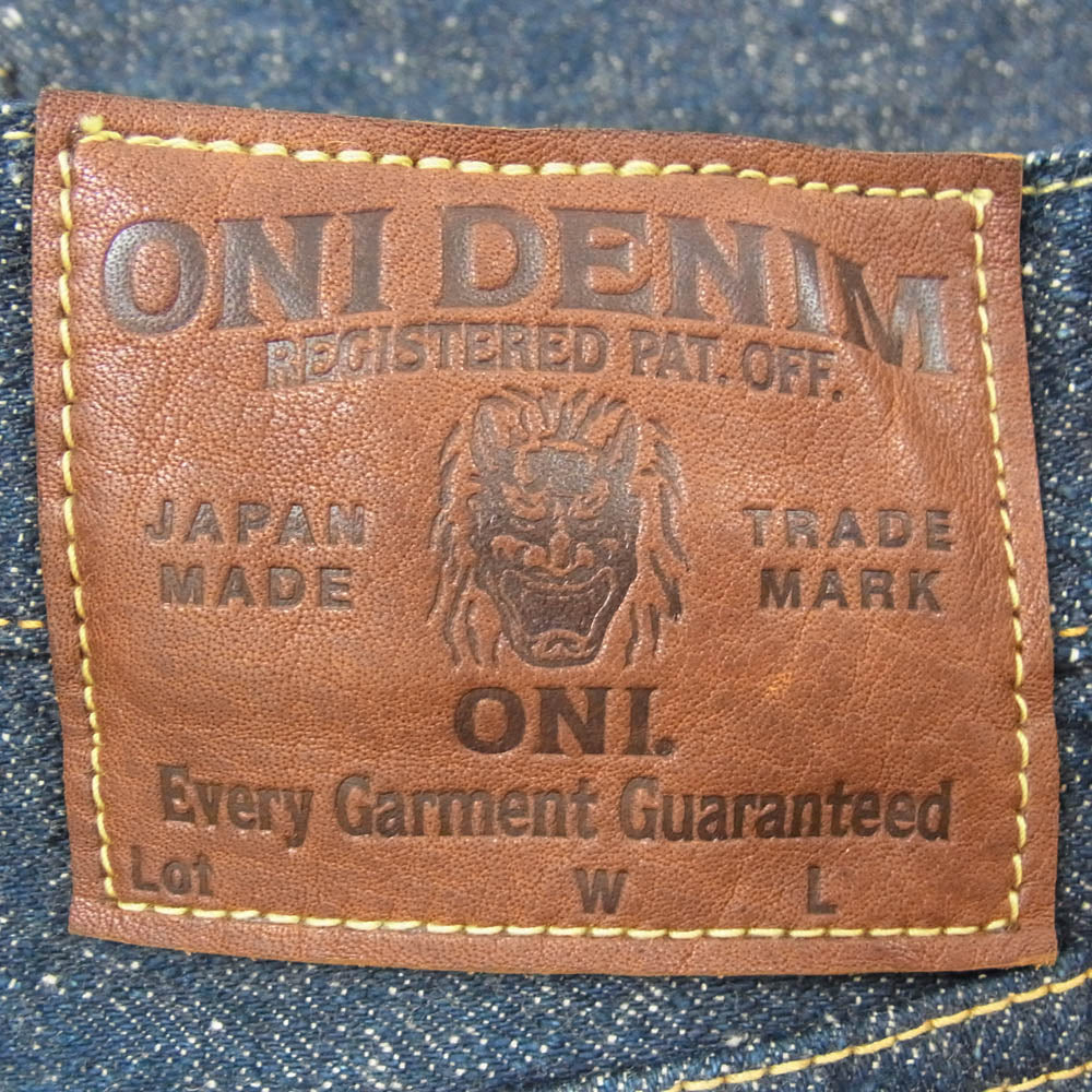 ONI DENIM 鬼デニム ONI-246-CCD Kabuki 15ozクラッシュド コンクリート デニムパンツ インディゴブルー系 33【美品】【中古】