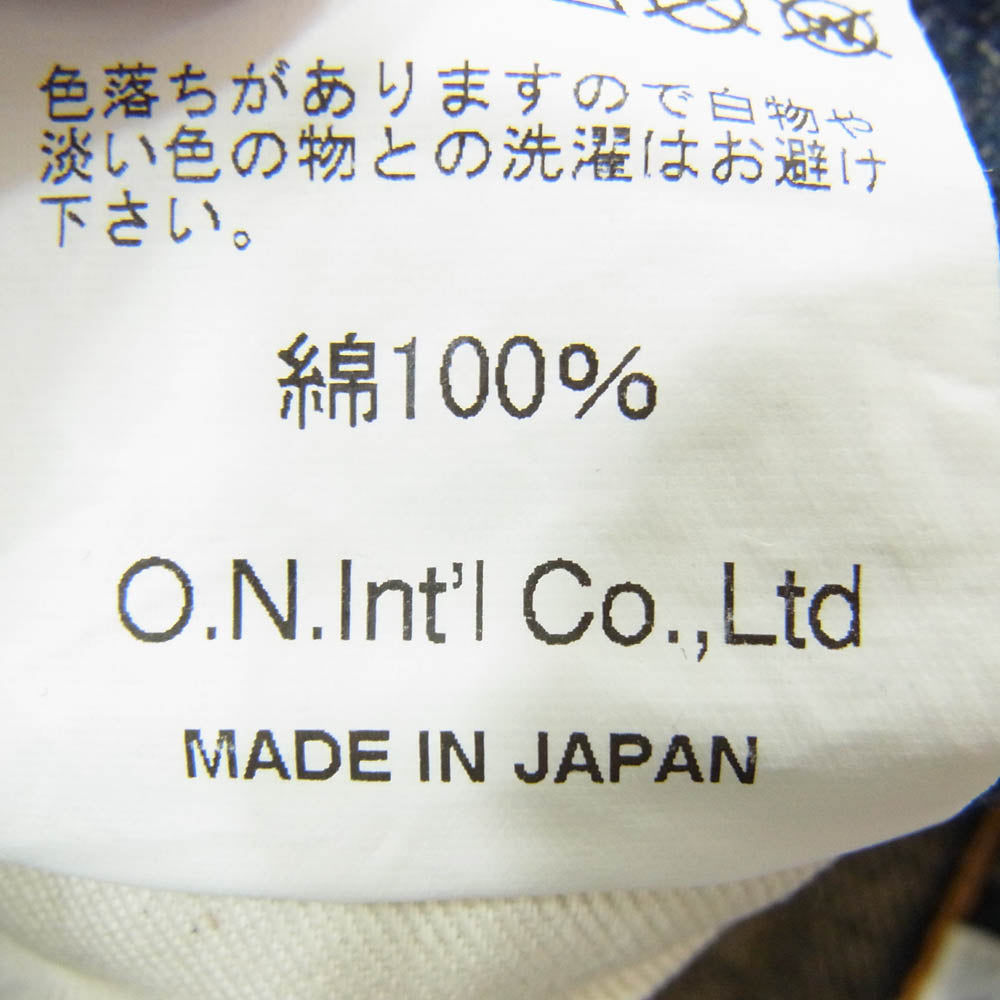 ONI DENIM 鬼デニム ONI-246-CCD Kabuki 15ozクラッシュド コンクリート デニムパンツ インディゴブルー系 33【美品】【中古】