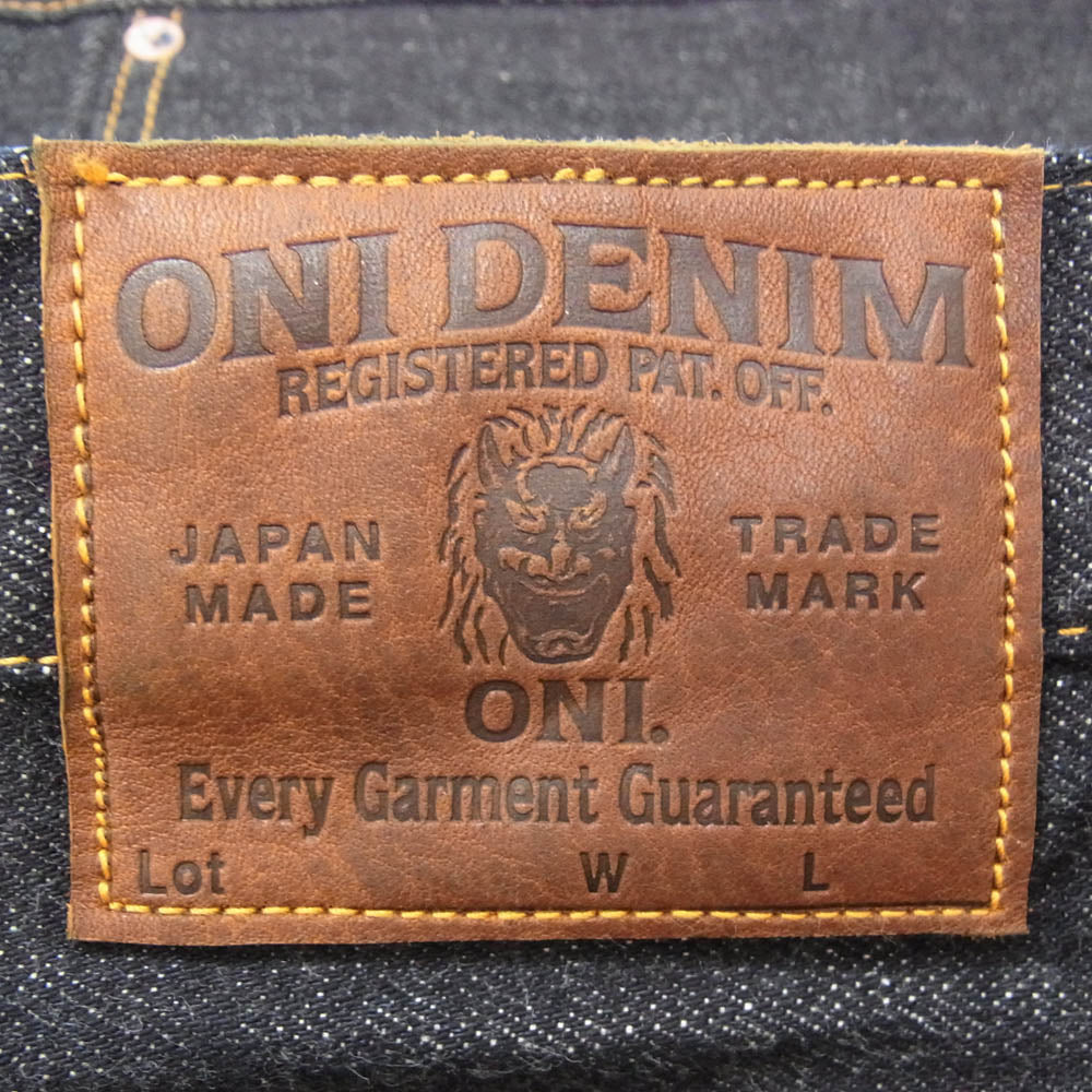 ONI DENIM 鬼デニム ONI-222 15oz ローテンション デニム スーパー ワイド ストレート パンツ インディゴブルー系 30【中古】