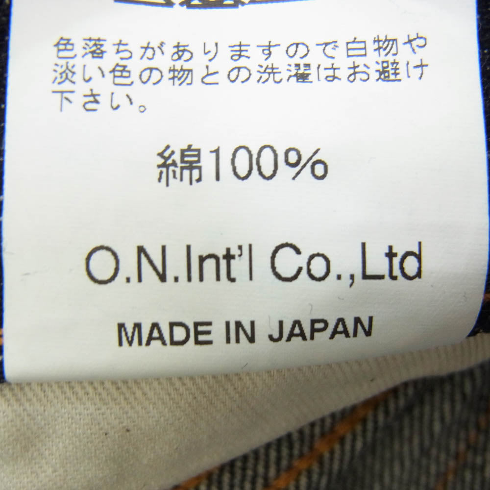 ONI DENIM 鬼デニム ONI-222 15oz ローテンション デニム スーパー ワイド ストレート パンツ インディゴブルー系 30【中古】
