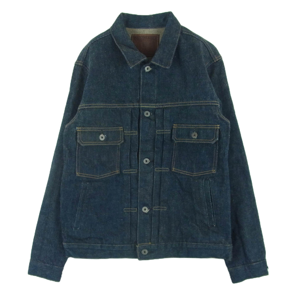 ONI DENIM 鬼デニム ONI-02516PZR-BEG 20oz シークレット デニム 2ndタイプ トラッカー ジャケット Gジャン インディゴブルー系 42【中古】