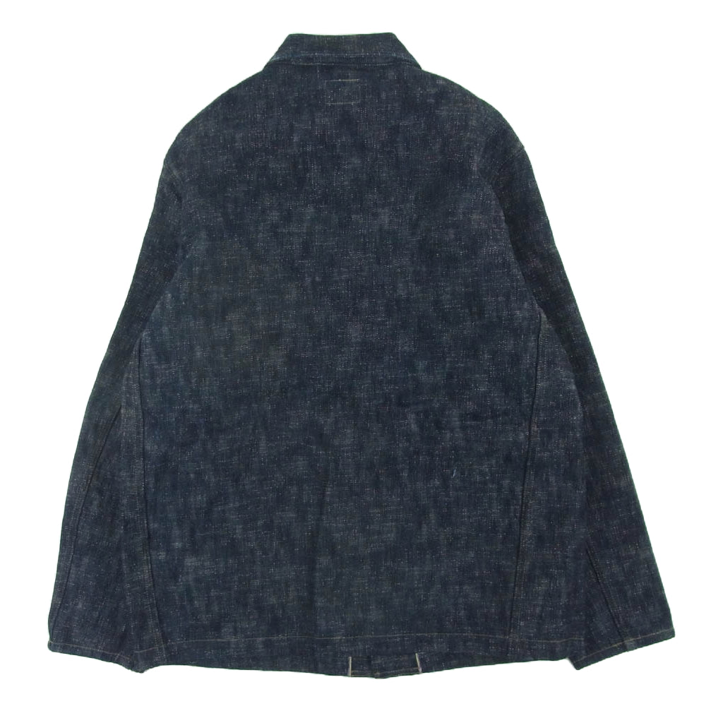 ONI DENIM 鬼デニム ONI-03502 17oz ONI Kasuri Denim Coverall 鬼かすり デニム カバーオール ジャケット Gジャン インディゴブルー系 44【美品】【中古】