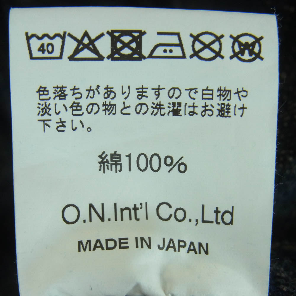 ONI DENIM 鬼デニム ONI-03502 17oz ONI Kasuri Denim Coverall 鬼かすり デニム カバーオール ジャケット Gジャン インディゴブルー系 44【美品】【中古】