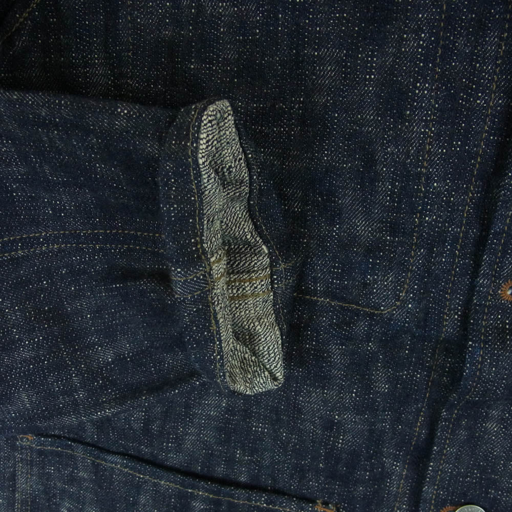 ONI DENIM 鬼デニム ONI-03502 17oz ONI Kasuri Denim Coverall 鬼かすり デニム カバーオール ジャケット Gジャン インディゴブルー系 44【美品】【中古】
