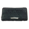 CHROME HEARTS クロムハーツ（原本無） REC F ZIP/QUILTED キルティング スクロールラベル ダガージップ クロスパッチ レザー ウォレット 財布 サイフ ブラック系【中古】