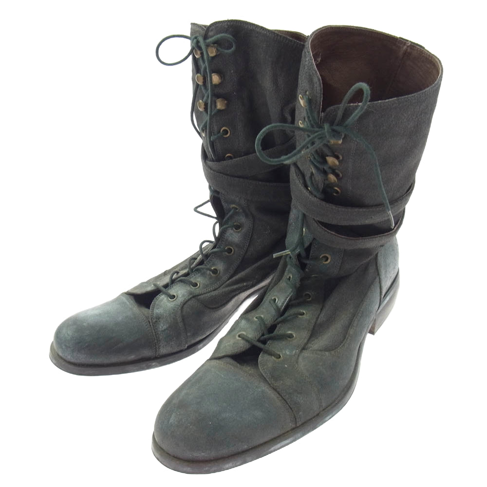Lee リー レースアップ レザー ブーツ グレー系 26.5cm【中古】