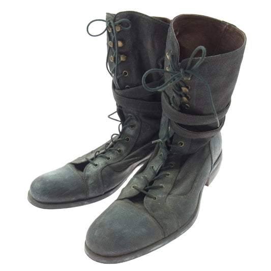 Lee リー レースアップ レザー ブーツ グレー系 26.5cm【中古】