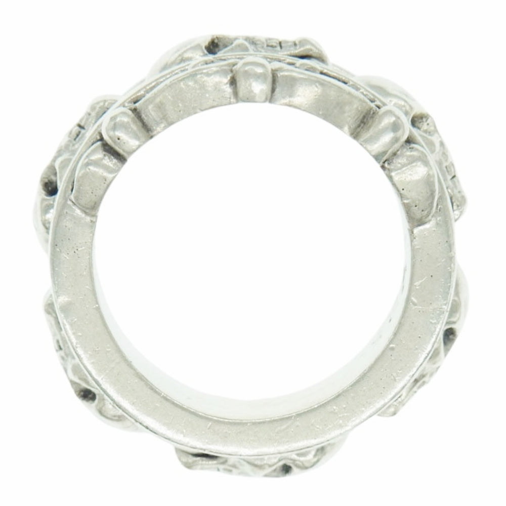 LEATHERS AND TREASURES レザーズアンドトレジャーズ Scroll with skull Ring スクロール ウィズ スカル リング シルバー系 19号【中古】