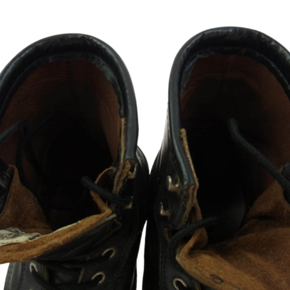 RED WING レッドウィング 1952 50周年モデル 犬タグ アイリッシュセッター レースアップ ブーツ ブラック系 8E【中古】