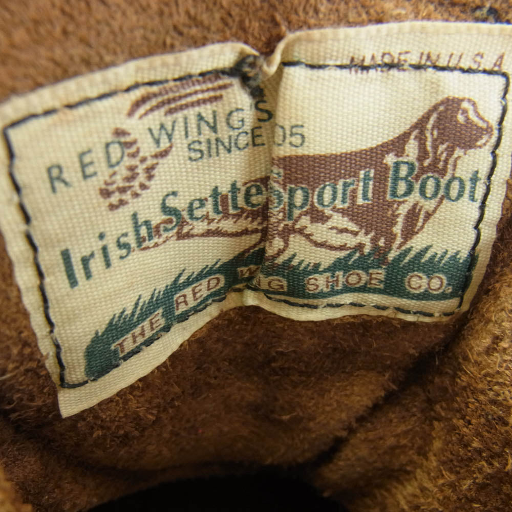 RED WING レッドウィング 1952 50周年モデル 犬タグ アイリッシュセッター レースアップ ブーツ ブラック系 8E【中古】