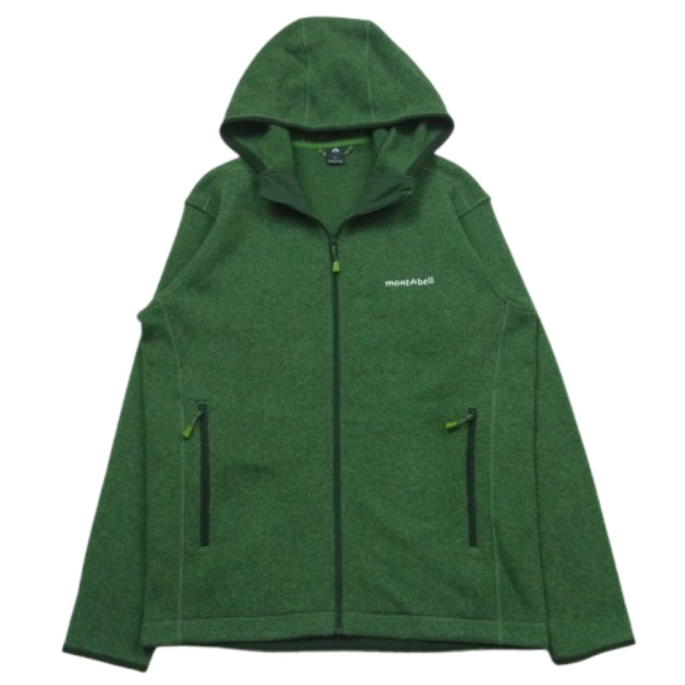mont-bell モンベル 1106589 フリース クリマプラス ニット パーカー ベトナム製 グリーン系 L【中古】