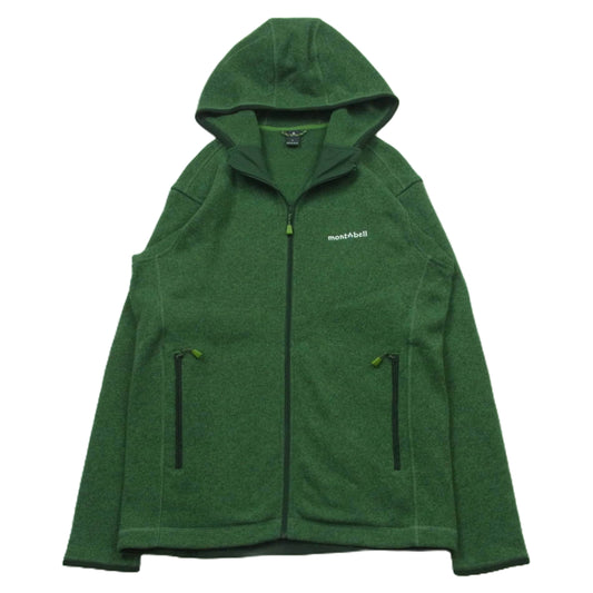 mont-bell モンベル 1106589 フリース クリマプラス ニット パーカー ベトナム製 グリーン系 L【中古】