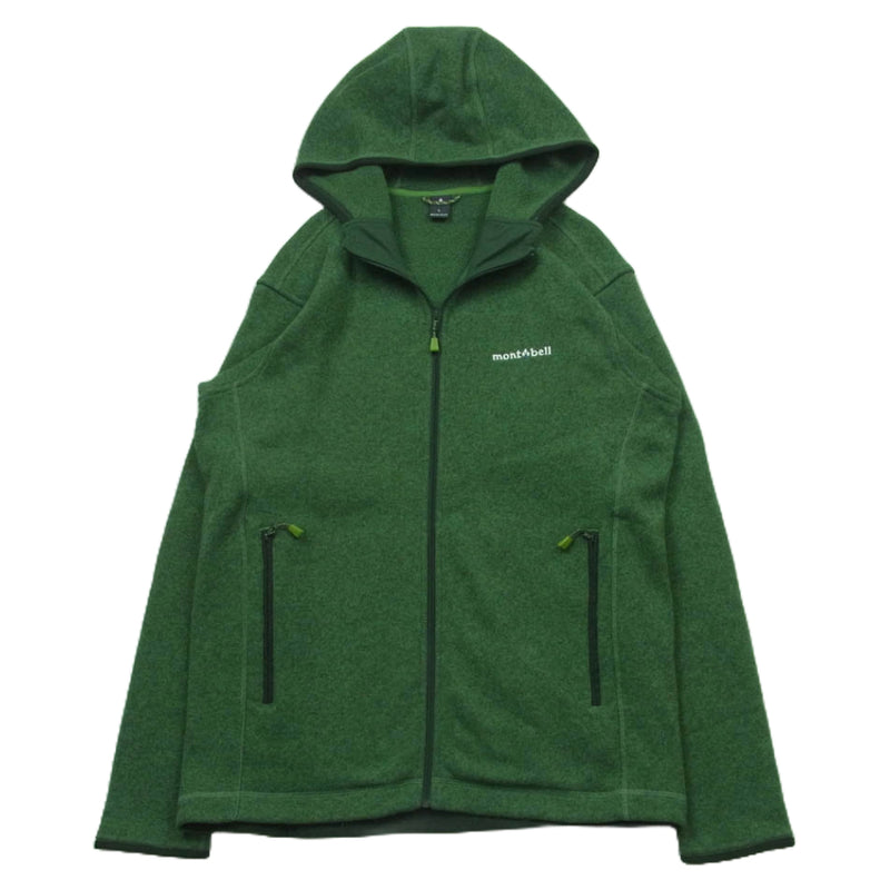 mont-bell モンベル 1106589 フリース クリマプラス ニット パーカー ベトナム製 グリーン系 L【中古】