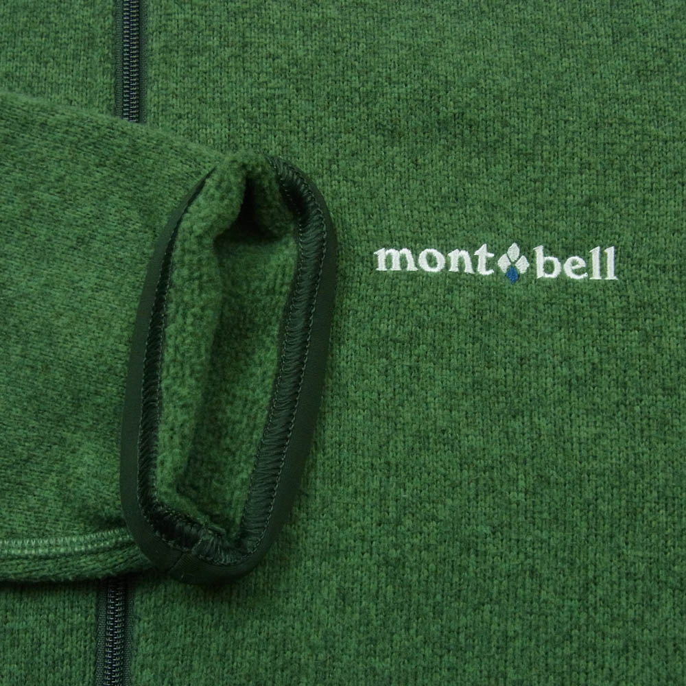 mont-bell モンベル 1106589 フリース クリマプラス ニット パーカー ベトナム製 グリーン系 L【中古】