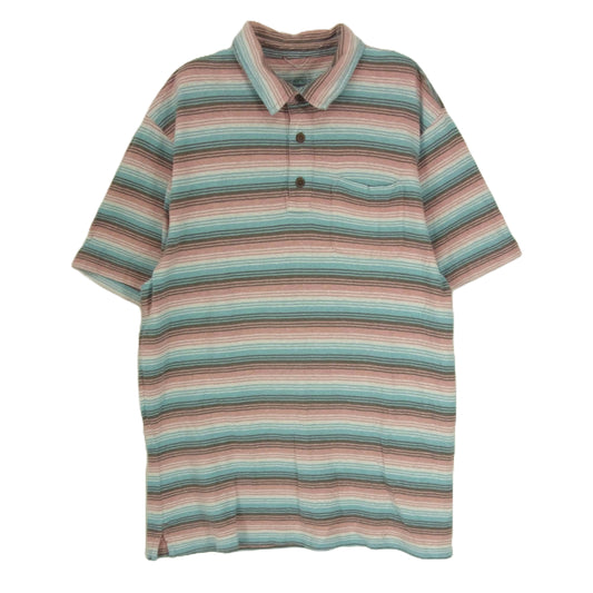 patagonia パタゴニア 19SS 52770 Trail Harbor Polo トレイル ハーバー ボーダー 半袖 ポロシャツ マルチカラー系 S【中古】