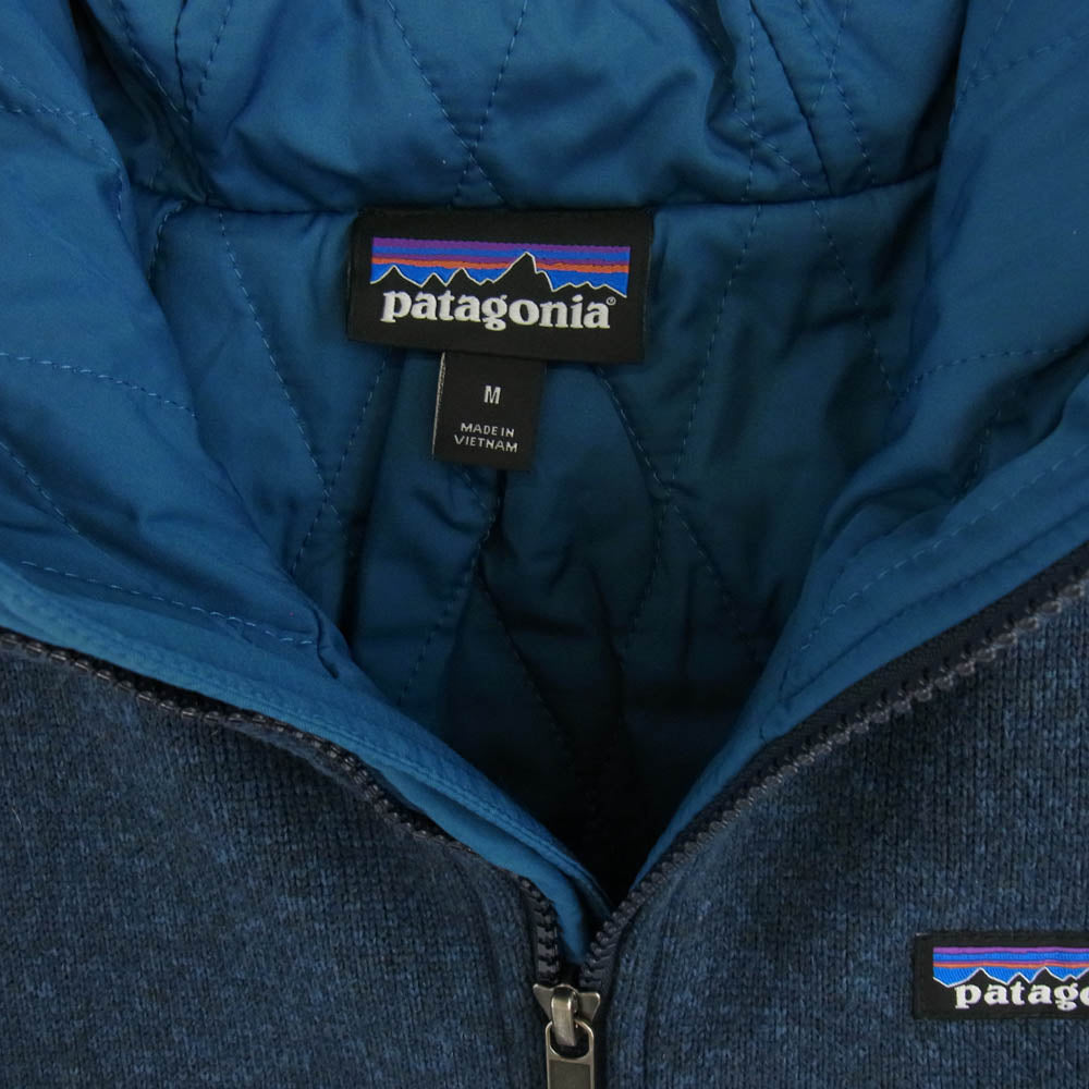 patagonia パタゴニア 25821 INSULATED BETTER SWEATER HOODY インサレーテッド ベターセーター フーディ ジップパーカー 裏地キルティング ネイビー系 M【中古】