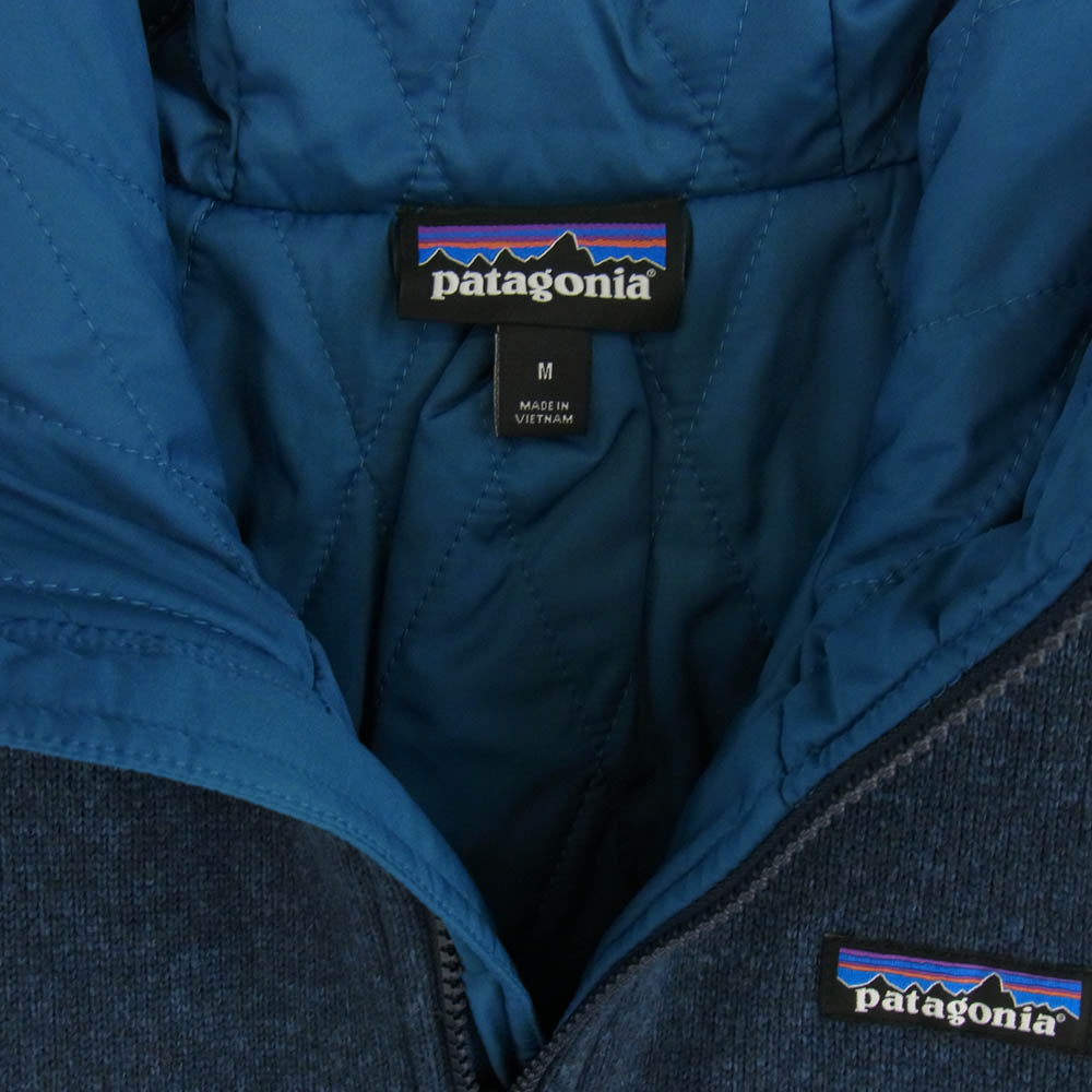 patagonia パタゴニア 25821 INSULATED BETTER SWEATER HOODY インサレーテッド ベターセーター フーディ ジップパーカー 裏地キルティング ネイビー系 M【中古】