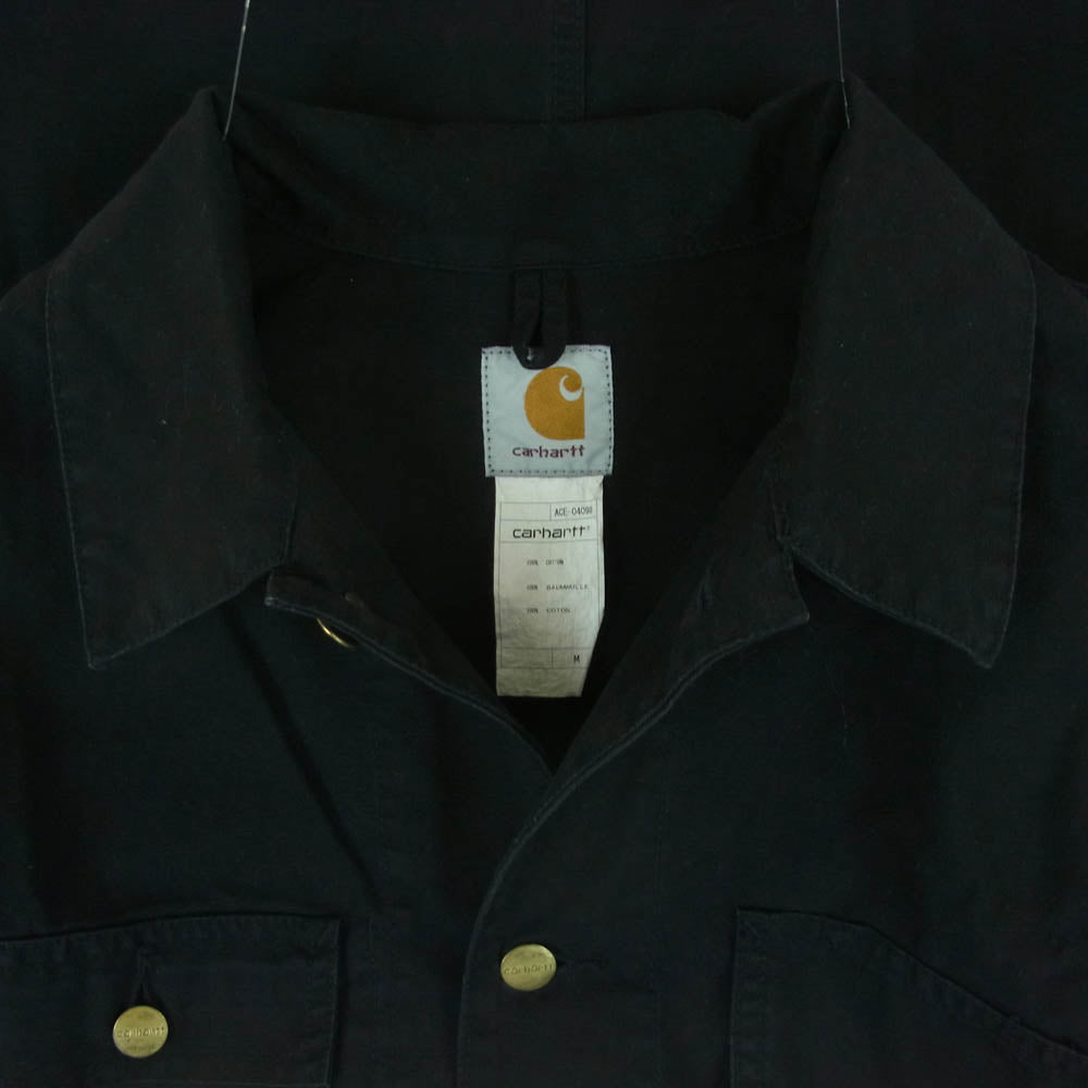 Carhartt カーハート ACE-04098 コットン カバーオール ジャケット 中国製 ブラック系 M【中古】
