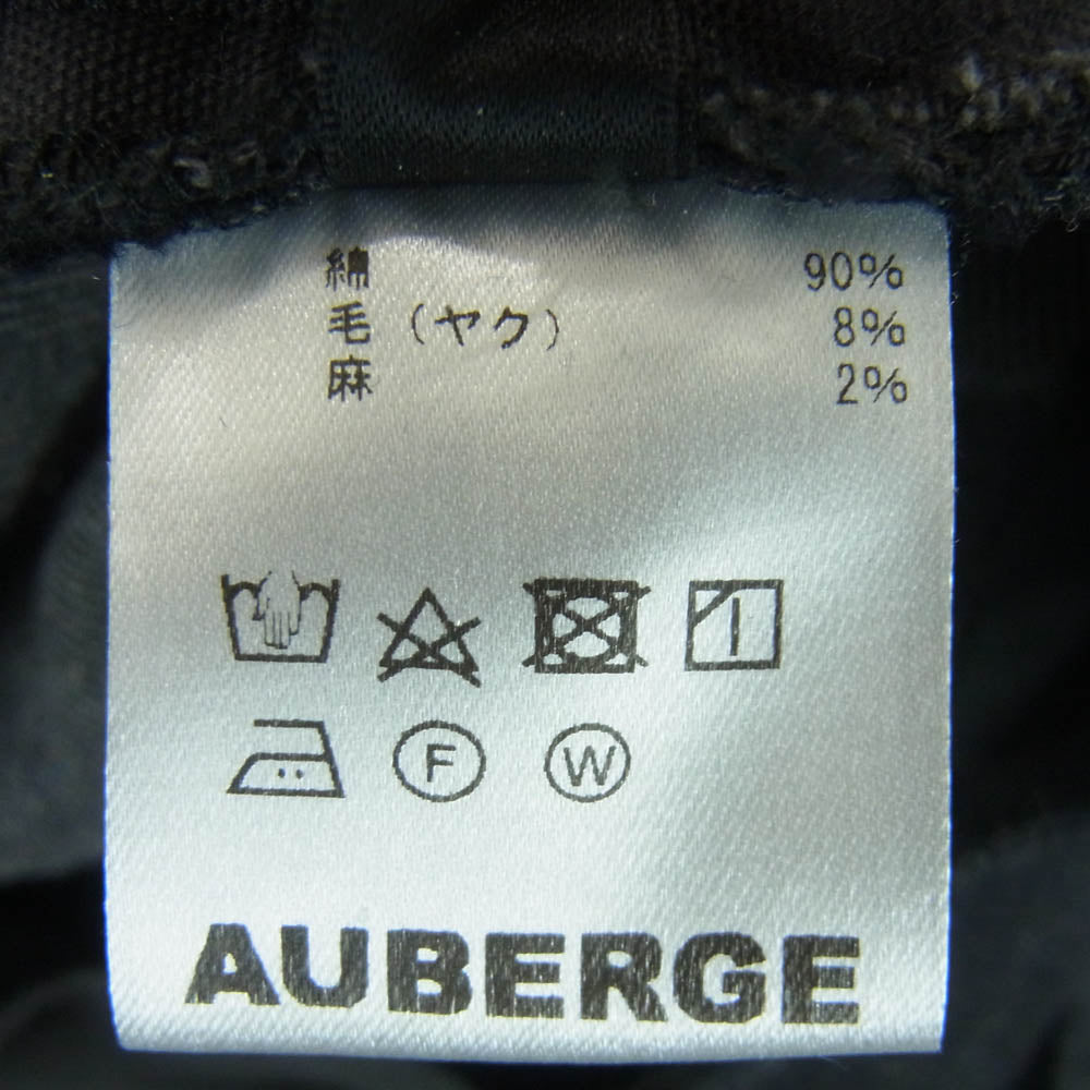オーベルジュ ボタンダウン ストレート デニム パンツ 日本製 ブラック系 44【中古】