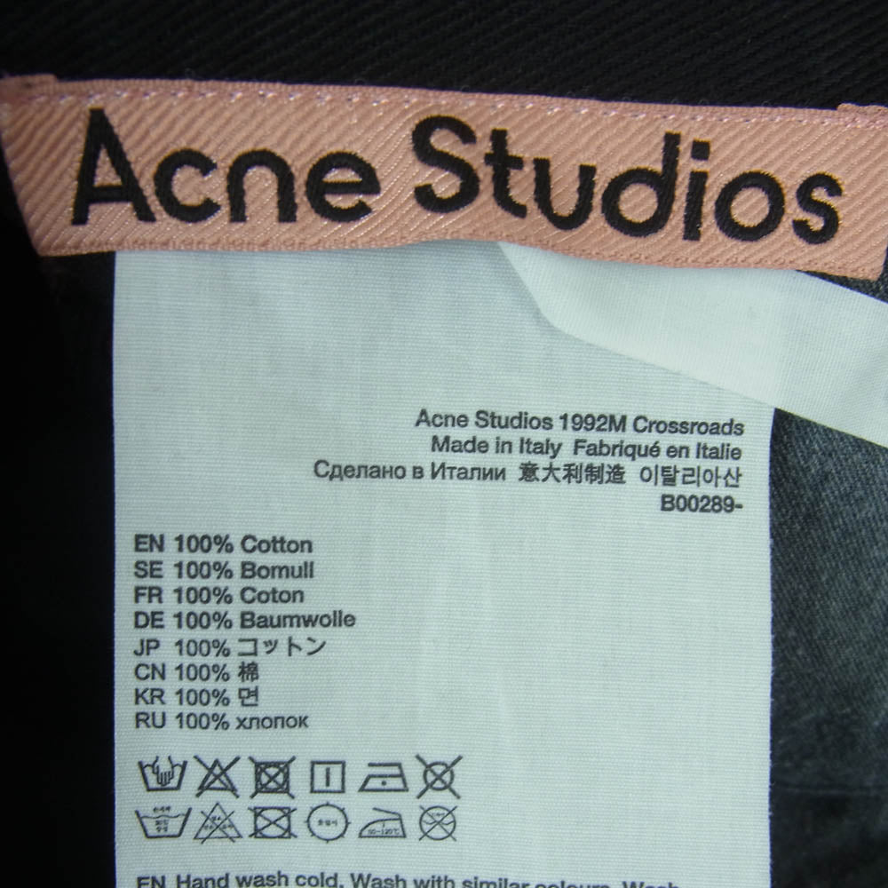 ACNE STUDIOS アクネストゥディオズ B00289 1992M Cross Roads Patchwork Regular Fit Jeans パッチワーク レギュラーフィット デニム パンツ ブラック系 EUR 32 30【中古】