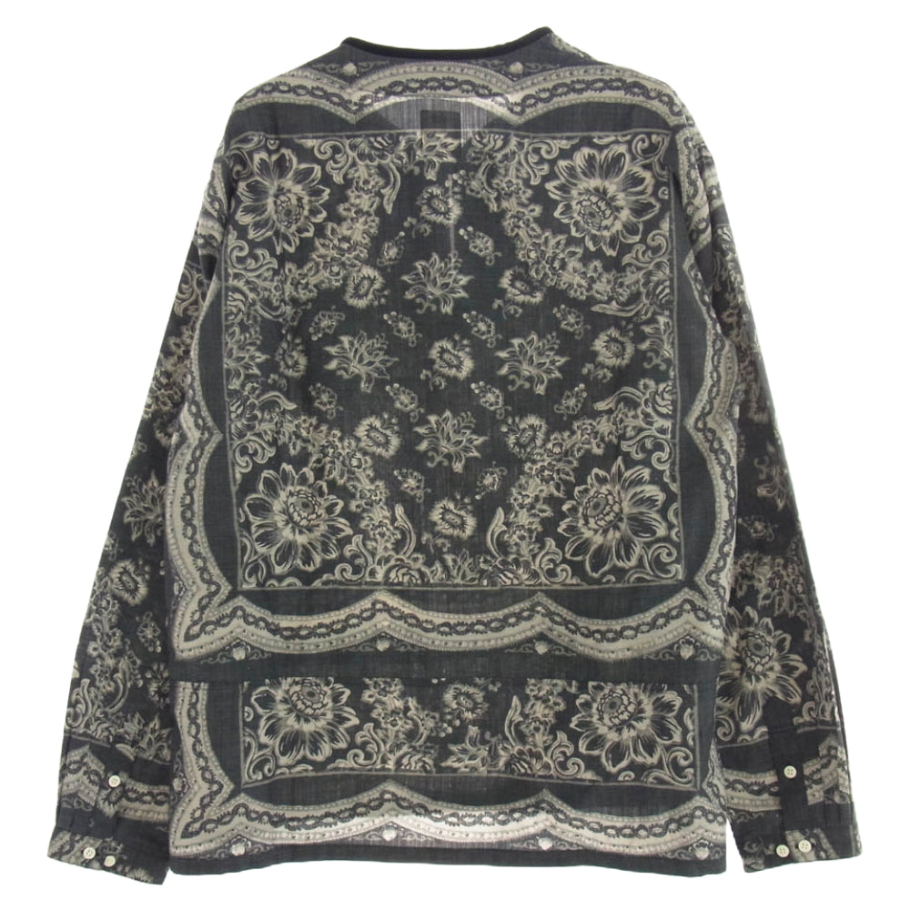VISVIM ビズビム 22SS 122105011013 TUNIC P.O. WILDFLOWER P.W. チュニック プルオーバー 長袖 シャツ グレー系 4【中古】