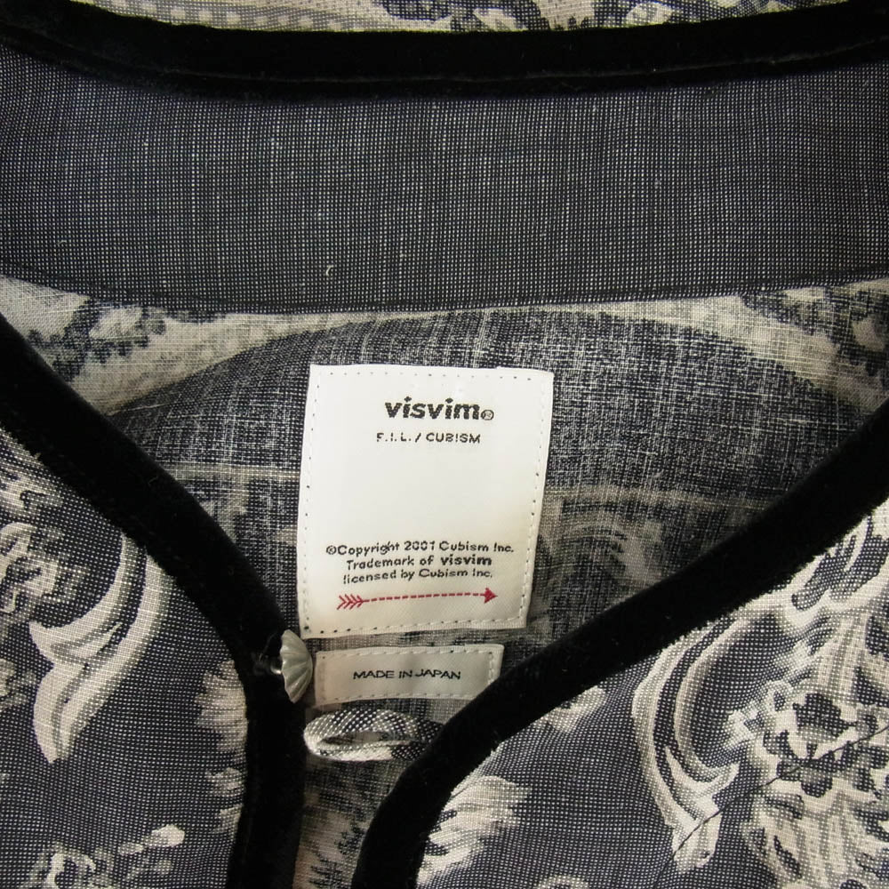 VISVIM ビズビム 22SS 122105011013 TUNIC P.O. WILDFLOWER P.W. チュニック プルオーバー 長袖 シャツ グレー系 4【中古】