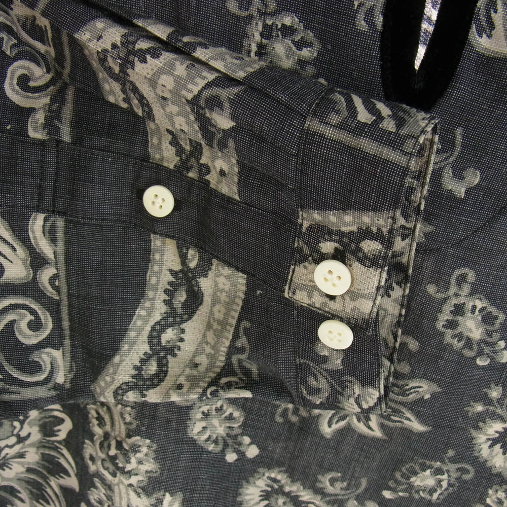 VISVIM ビズビム 22SS 122105011013 TUNIC P.O. WILDFLOWER P.W. チュニック プルオーバー 長袖 シャツ グレー系 4【中古】
