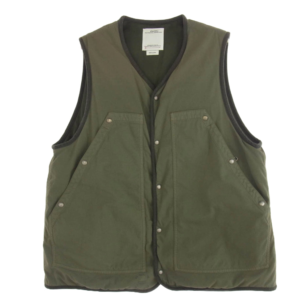VISVIM ビズビム 22SS 122105013005 COVEY DOWN VEST ガーメントダイ ダウン ベスト カーキ系 3【中古】