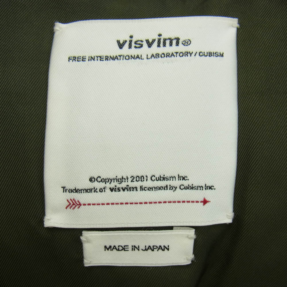 VISVIM ビズビム 22SS 122105013005 COVEY DOWN VEST ガーメントダイ ダウン ベスト カーキ系 3【中古】
