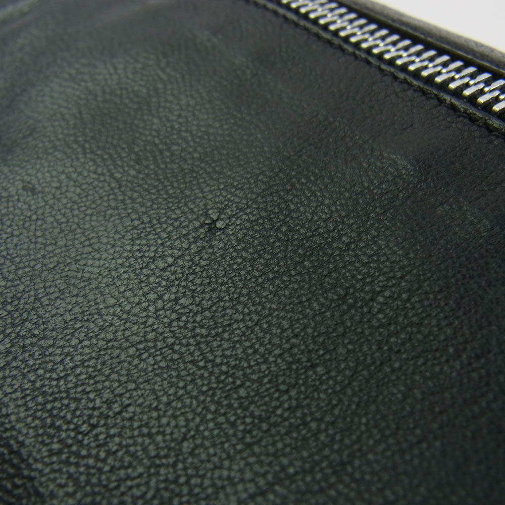 CHROME HEARTS クロムハーツ（原本無） WAVE ウェーブウォレット クロスボールボタン ソフトレザー 長財布 ブラック系【中古】