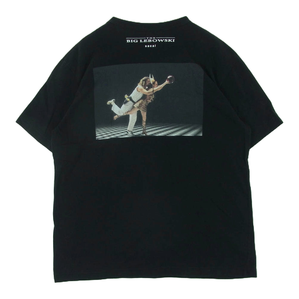 Sacai サカイ 19SS 19-0107S The Big Lebowski LETS GO BOWLING プリント Tシャツ 半袖 カットソー ブラック系 2【中古】