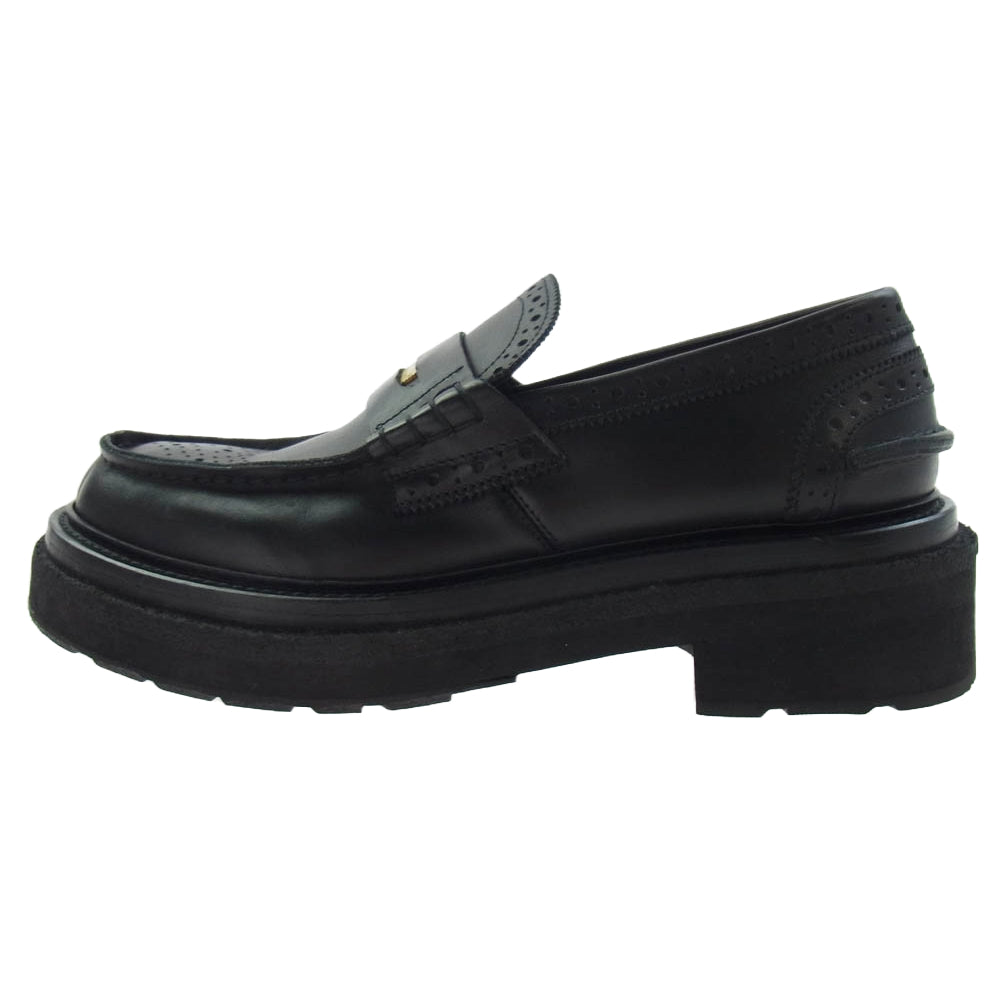 Sacai サカイ 25SS 78958 Wingtip Loafers ウィングチップ コイン ローファー ブラック系 39【中古】