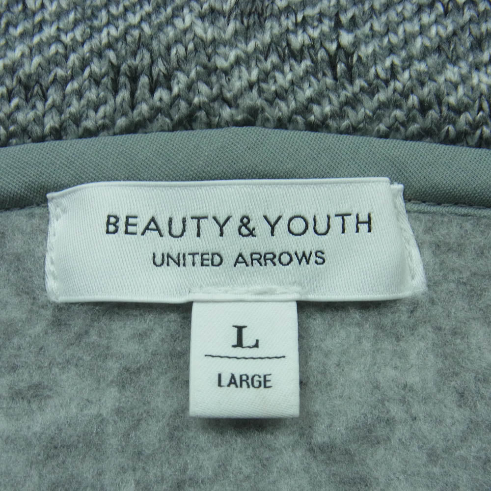 UNITED ARROWS ユナイテッドアローズ 1227-105-0648-1570 BEAUTY&YOUTH セーターフリース ジップ パーカー グレー系 L【極上美品】【中古】